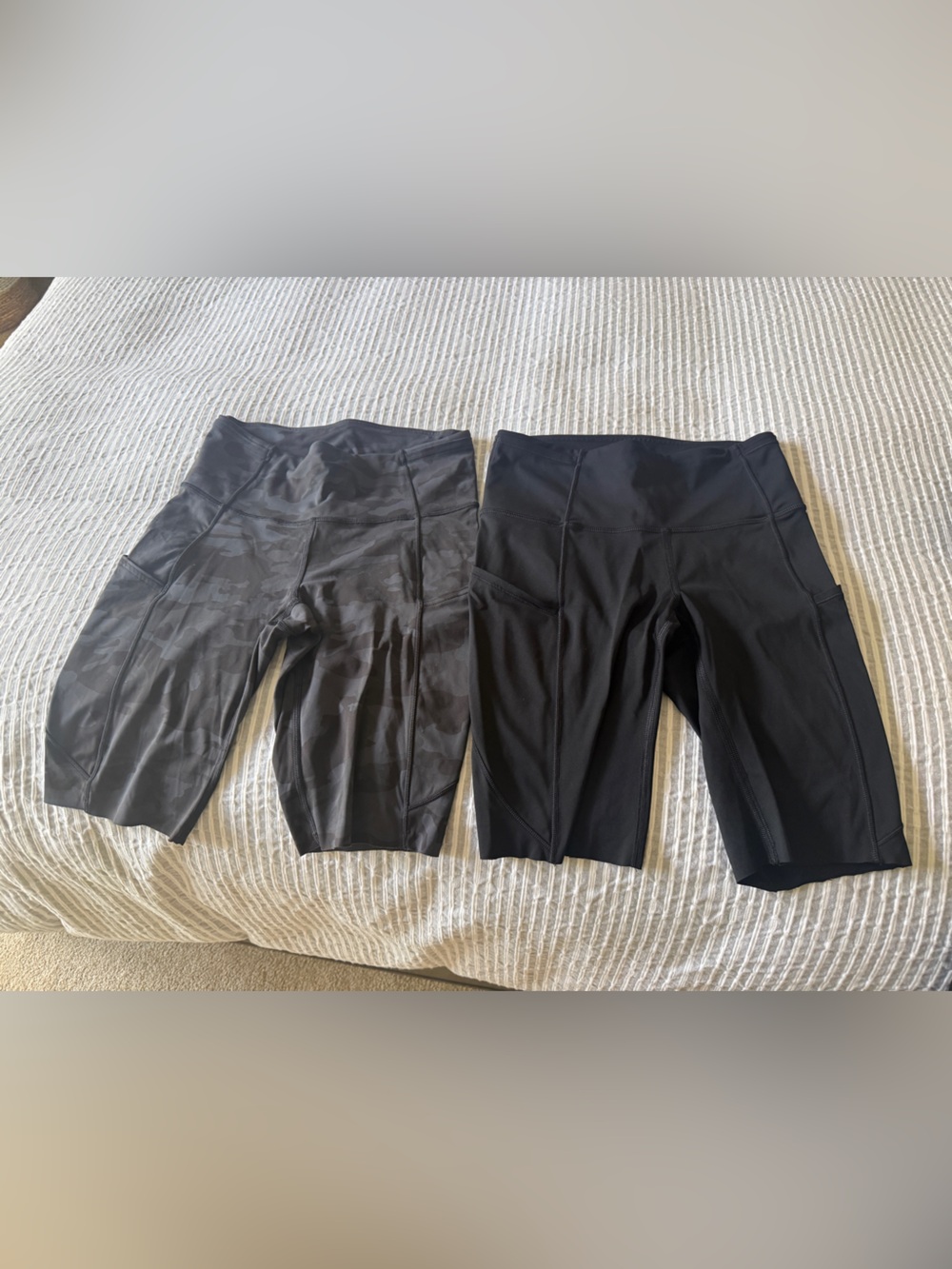 2 Lululemon 9ā biker shorts (size 4)